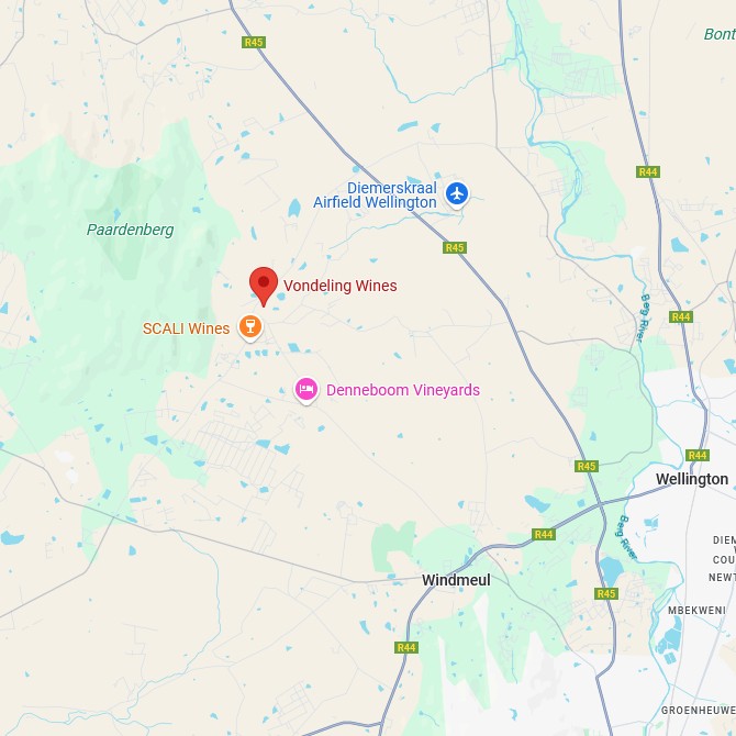 Vondeling Wines Map