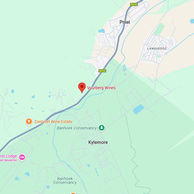 Vuurberg Wines Map