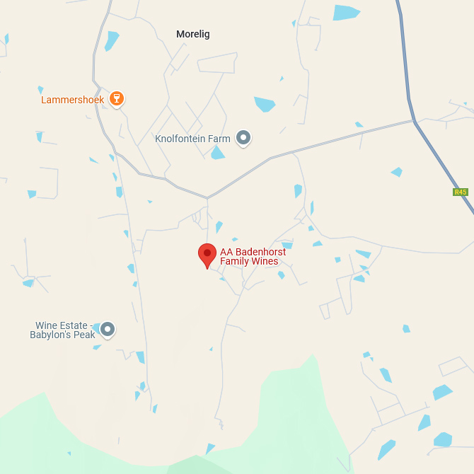 AA Badenhorst Family Wines Map