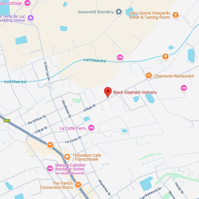 Black Elephant Vintners Map