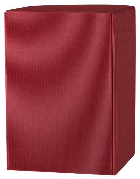 Präsentkartonage (offene Welle, rot) für 6 Flaschen