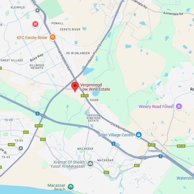 Vergenoegd Löw The Wine Estate Map